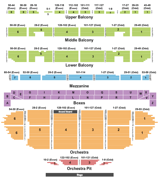 Fabulous Fox Theatre & Juliet Seating Chart